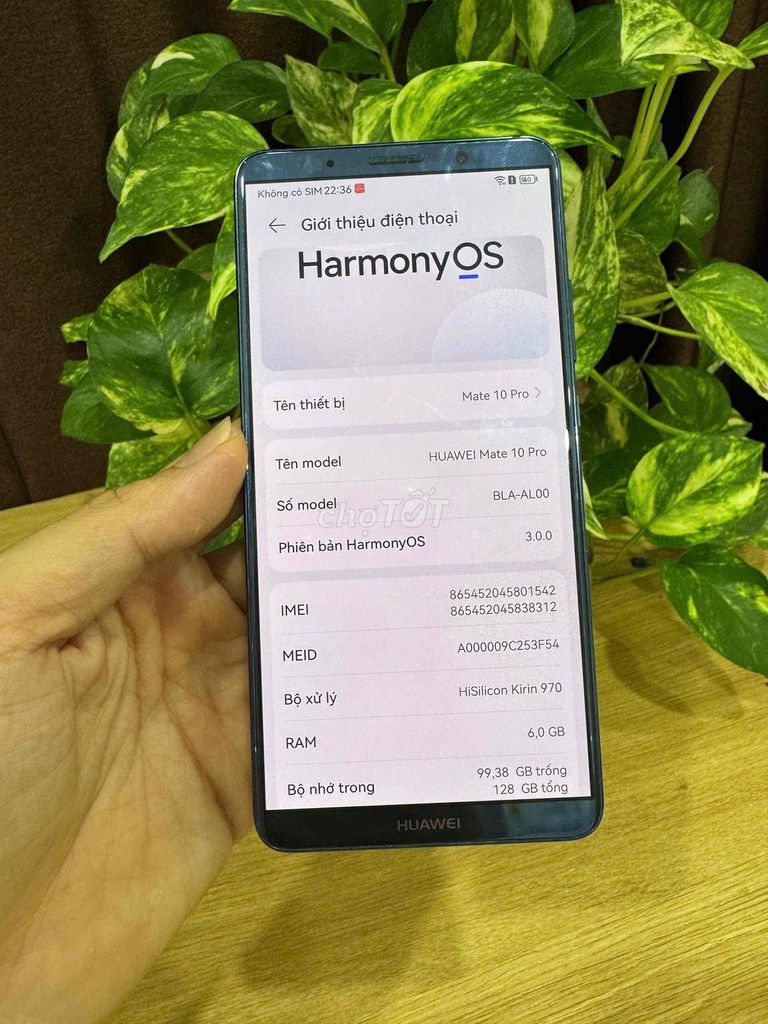 Huawei Mate 10 Pro 128GB Xanh HarmonyOS. Mua bán Điện thoại tại Huyện Mỏ Cày Bắc Bến Tre được đăng bởi CHĐT KHÔI NGUYÊN hình 1