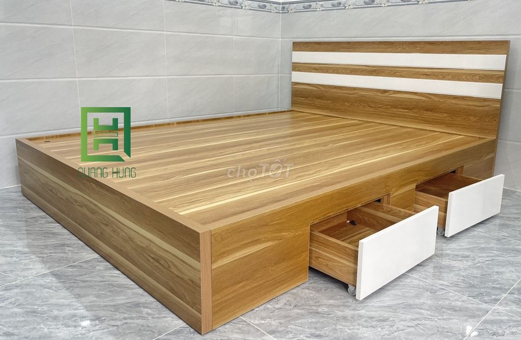 GIƯỜNG NGỦ GỖ MDF HIỆN ĐẠI GIÁ TẠI XƯỞNG. Mua bán Giường, chăn ga gối nệm tại Huyện Bình Chánh Tp Hồ Chí Minh được đăng bởi Nội Thất Quang Hùng TD hình 1