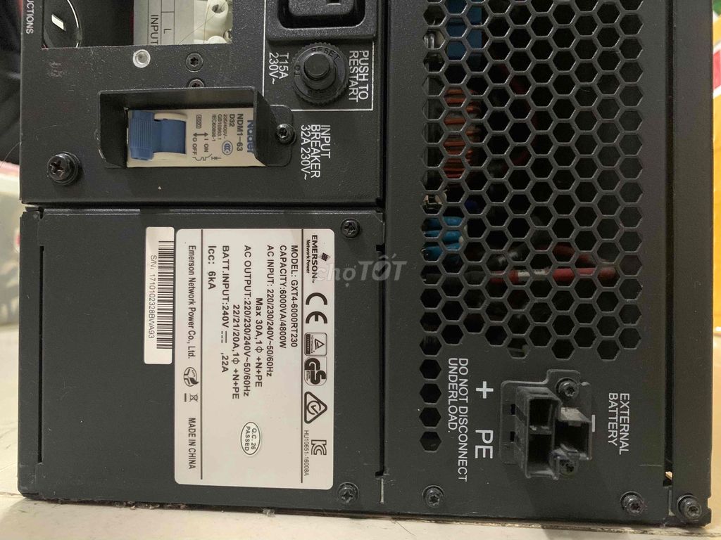 Bộ lưu điện UPS Emerson/Vertiv GXT4-6000RT230. Mua bán Phụ kiện (Màn hình, Chuột...) tại Quận Gò Vấp Tp Hồ Chí Minh được đăng bởi Le Thuy Duong hình 1