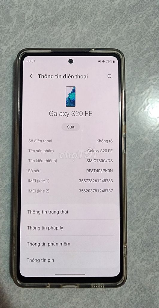 Samsung S20 FE VN 8/256. Mua bán Điện thoại tại Thành phố Long Xuyên An Giang được đăng bởi 3thêFei hình 1