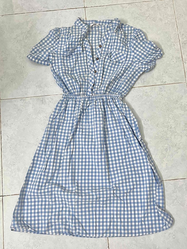 Váy liền Uniqlo caro xanh biển size S. Mua bán Quần áo tại Quận 3 Tp Hồ Chí Minh được đăng bởi Ngn Quyn hình 1