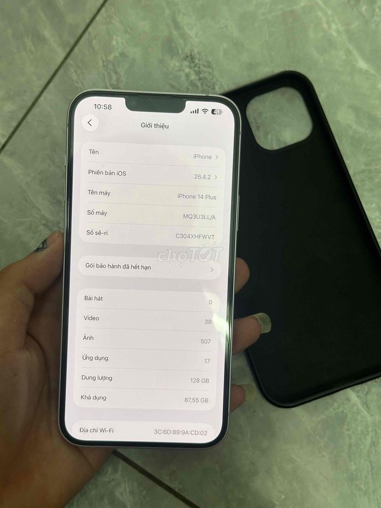 iPhone 14 Plus 128GB Tím Đã sử dụng. Mua bán Điện thoại tại Quận Bắc Từ Liêm Hà Nội được đăng bởi Dang hình 1