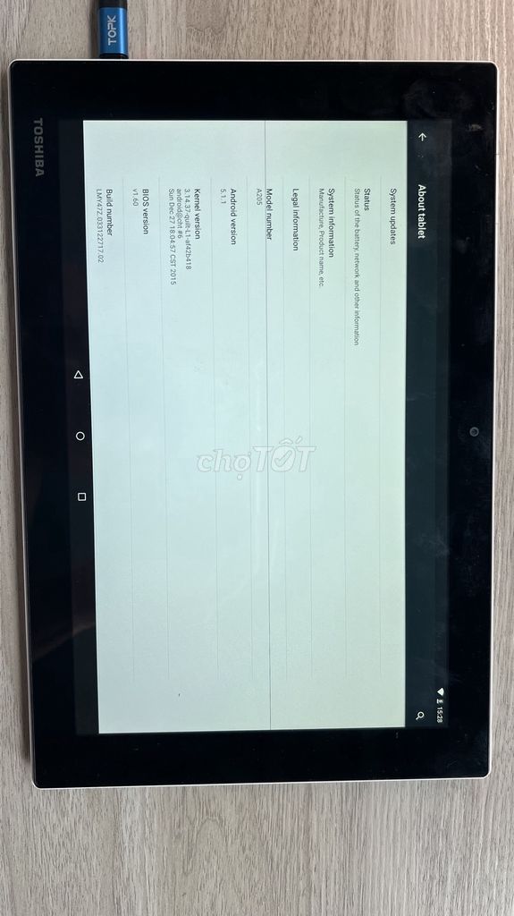 Tablet toshiba A25, 16gb. Mua bán Máy tính bảng tại Quận 11 Tp Hồ Chí Minh được đăng bởi Đặng Minh Thuận hình 1