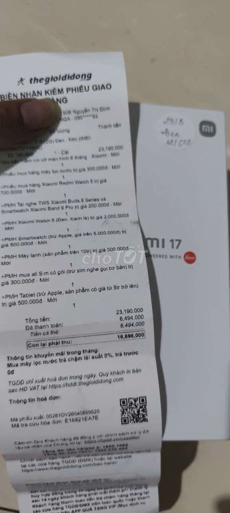 Xiaomi 17 Đen 12GB/512GB. Mua bán Điện thoại tại Thành phố Dĩ An Bình Dương được đăng bởi Điện thoại giá tốt hình 1