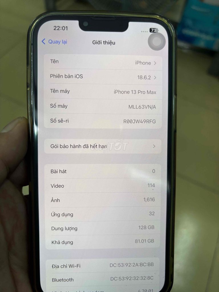 Apple iPhone 13 Pro Max 128GB Việt Nam. Mua bán Điện thoại tại Quận Bình Thạnh Tp Hồ Chí Minh được đăng bởi pham hình 1