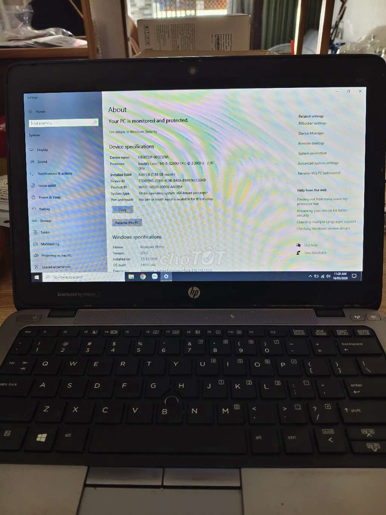 HP EliteBook i5 12.5 inch 8GB. Mua bán Laptop tại Huyện Long Điền Bà Rịa - Vũng Tàu được đăng bởi Lâm  hình 1