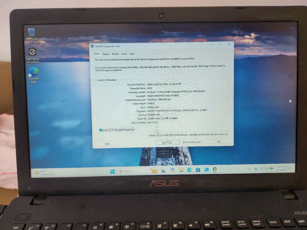 ASUS P550L cần bán. Mua bán Laptop tại Quận 12 Tp Hồ Chí Minh được đăng bởi TrDz hình 1