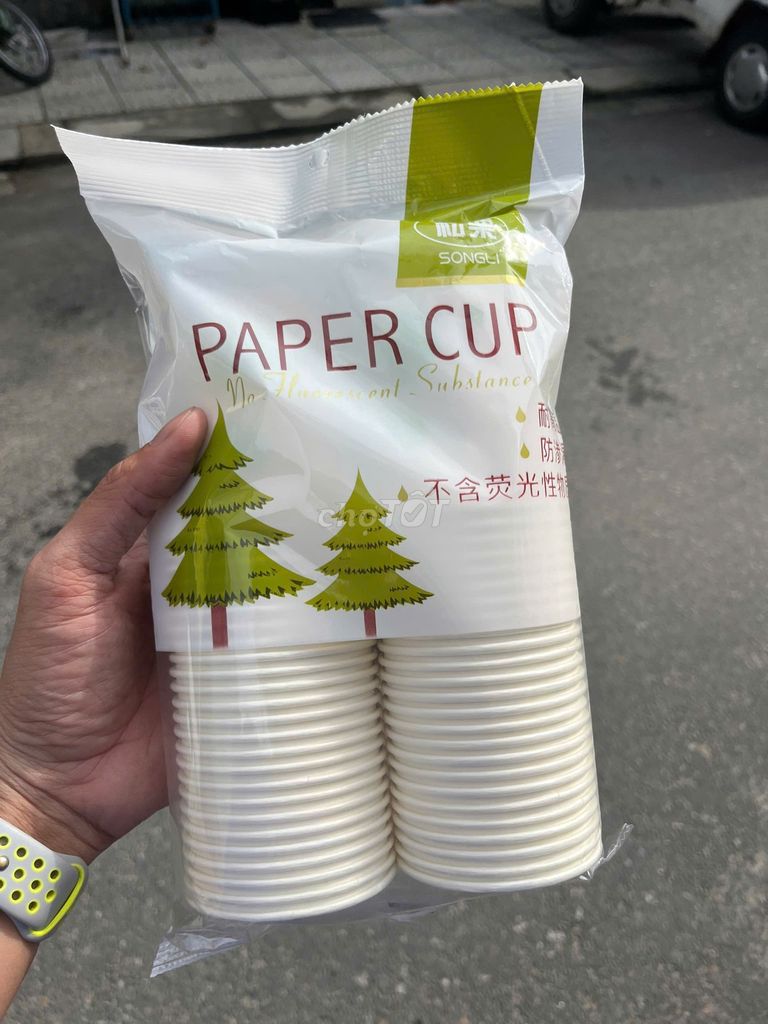 ly giấy paper cup 250ml set 50c mua si gia tot