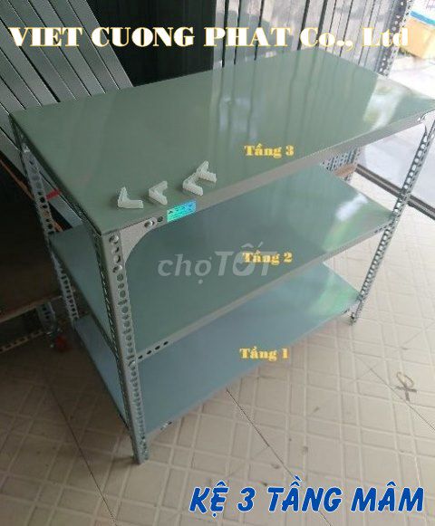 Kệ V lỗ 3 tầng mâm (100x40). Cao 1m. Mua bán Tủ, kệ gia đình tại Quận 10 Tp Hồ Chí Minh được đăng bởi Kệ Thép V Lỗ Đa Năng hình 1