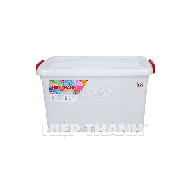 Thùng nhựa Hiệp Thành màu Trắng. Mua bán Dụng cụ nhà bếp tại Quận Liên Chiểu Đà Nẵng được đăng bởi Pallet Thùng rác  hình 1
