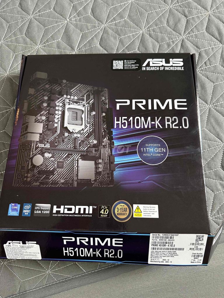 Bo mạch chủ Asus H510M-K R2.0. Mua bán Linh kiện (RAM, Card...) tại Huyện Thạch Thất Hà Nội được đăng bởi Nguyễn Văn Nam hình 1