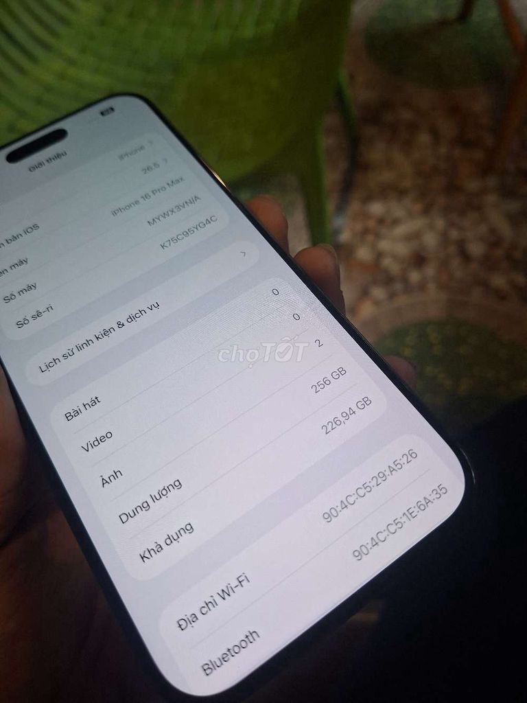 IPhone 16 Promax 256GB Đen quốc tế. Mua bán Điện thoại tại Quận Bình Tân Tp Hồ Chí Minh được đăng bởi V I N H hình 1
