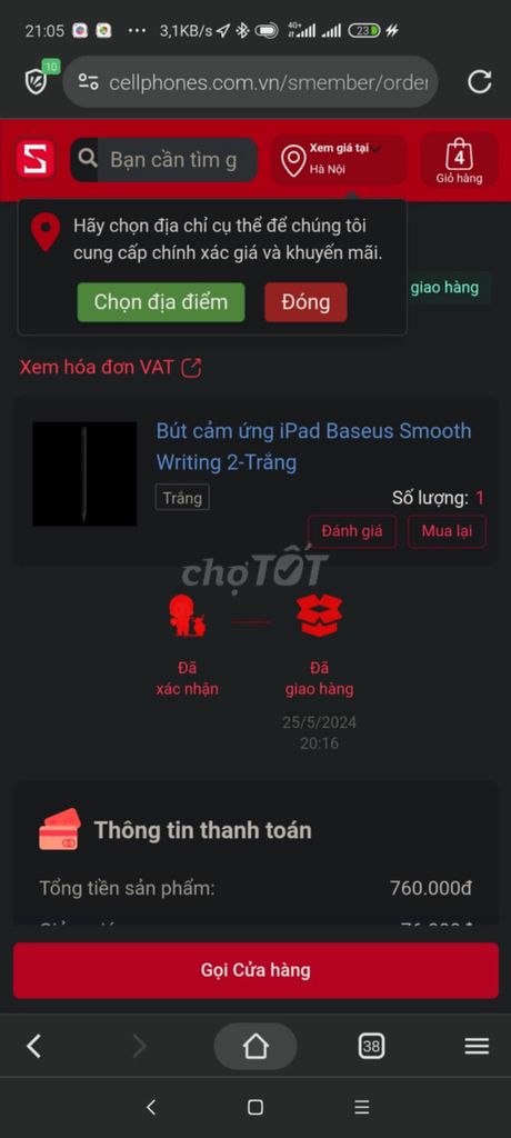 Bút cảm ứng baseus smoooth writing 2 trắng