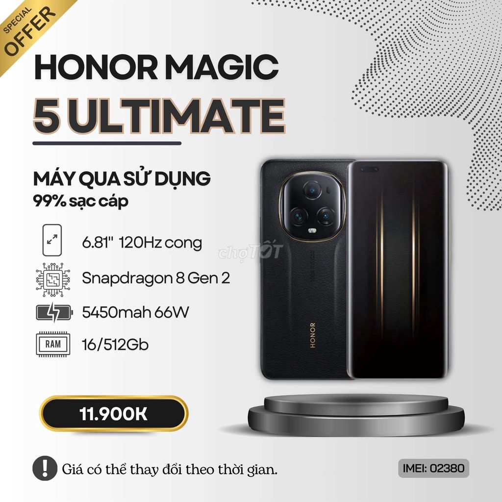 ⭐HONOR MAGIC 5 ULTIMATE ĐEN+CAM ĐẸP