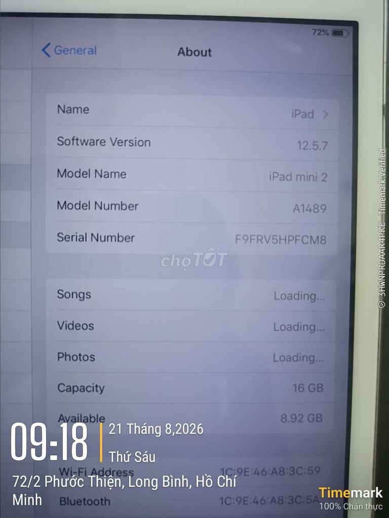 Tuyển sỉ - Apple iPad mini 2 16GB WiFi Like New. Mua bán Máy tính bảng tại Thành phố Thủ Đức Tp Hồ Chí Minh được đăng bởi Hàng Ngon Giá Hời hình 1