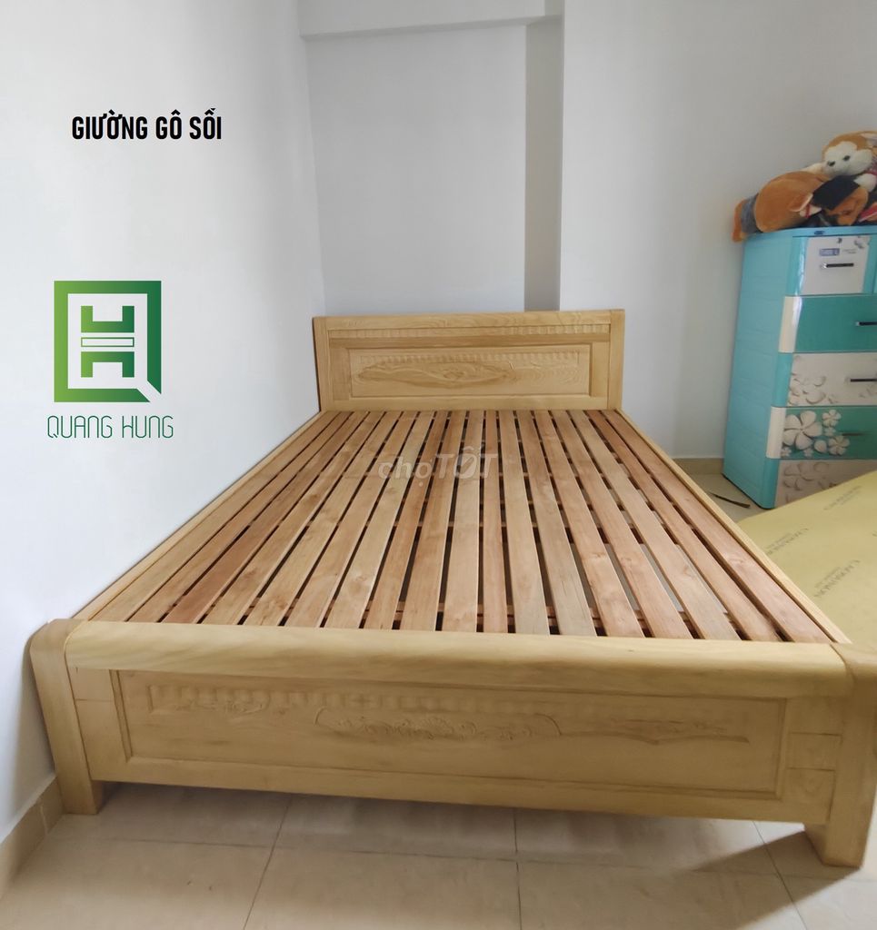GIƯỜNG GỖ SỒI=GIƯỜNG GỖ_GIƯỜNG GỖ$GIƯỜNG GỖ SỒI$$$. Mua bán Giường, chăn ga gối nệm tại Quận Gò Vấp Tp Hồ Chí Minh được đăng bởi NỘI THẤT NHÀ XINH hình 1