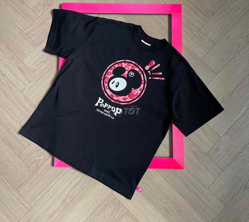 Áo phông Poppop Cotton Đen. Mua bán Quần áo tại Huyện A Lưới Thừa Thiên Huế được đăng bởi Quỳnh Ngọc hình 1