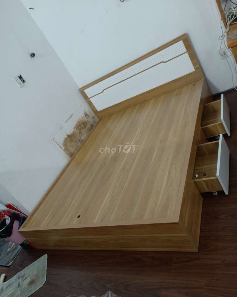 GIƯỜNG GỖ CÔNG NGHIỆP MDF 1M6*2M