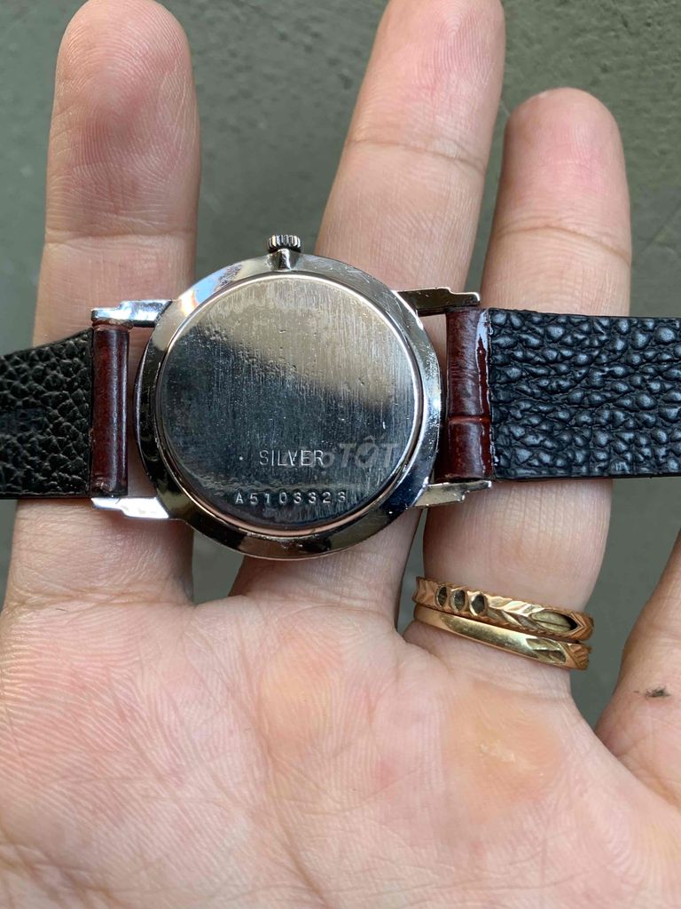 Đồng hồ cổ nam Rado Silver Lepor bạc đúc cơlên dây