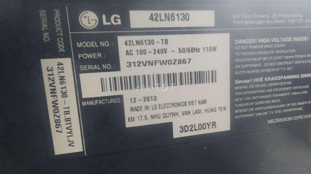Tivi LG 42LN6130 Smart Tivi cũ. Mua bán Tivi, Âm thanh tại Quận Thanh Khê Đà Nẵng được đăng bởi Hoang Nguyen hình 1