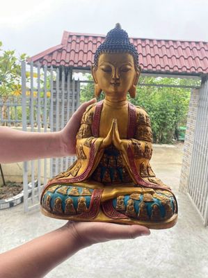 Tượng Phật tổ kiểu Nepal bằng đồng rất đẹp