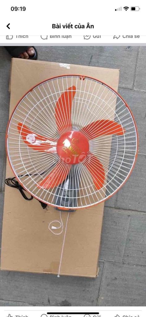 Quạt treo tường Nasuki Cam mới. Mua bán Quạt tại Quận Liên Chiểu Đà Nẵng được đăng bởi Meo Hoang hình 1
