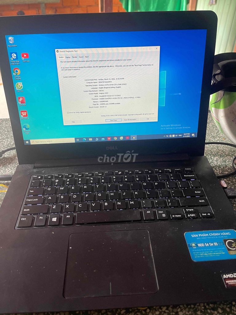 Dell Inspiron 5447 i5 8GB Đen. Mua bán Laptop tại Huyện Long Hồ Vĩnh Long được đăng bởi Tấn Phát hình 1