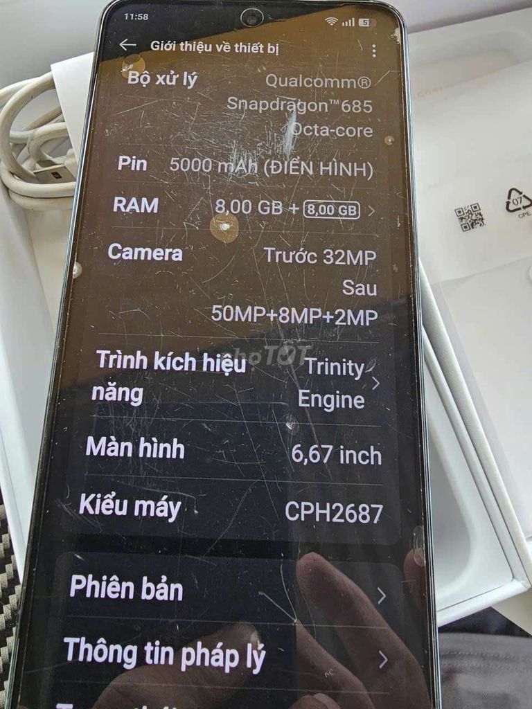 Oppo Reno12 F 256GB. Mua bán Điện thoại tại Huyện Gò Dầu Tây Ninh được đăng bởi Nguyễn Tấn Tài  hình 1