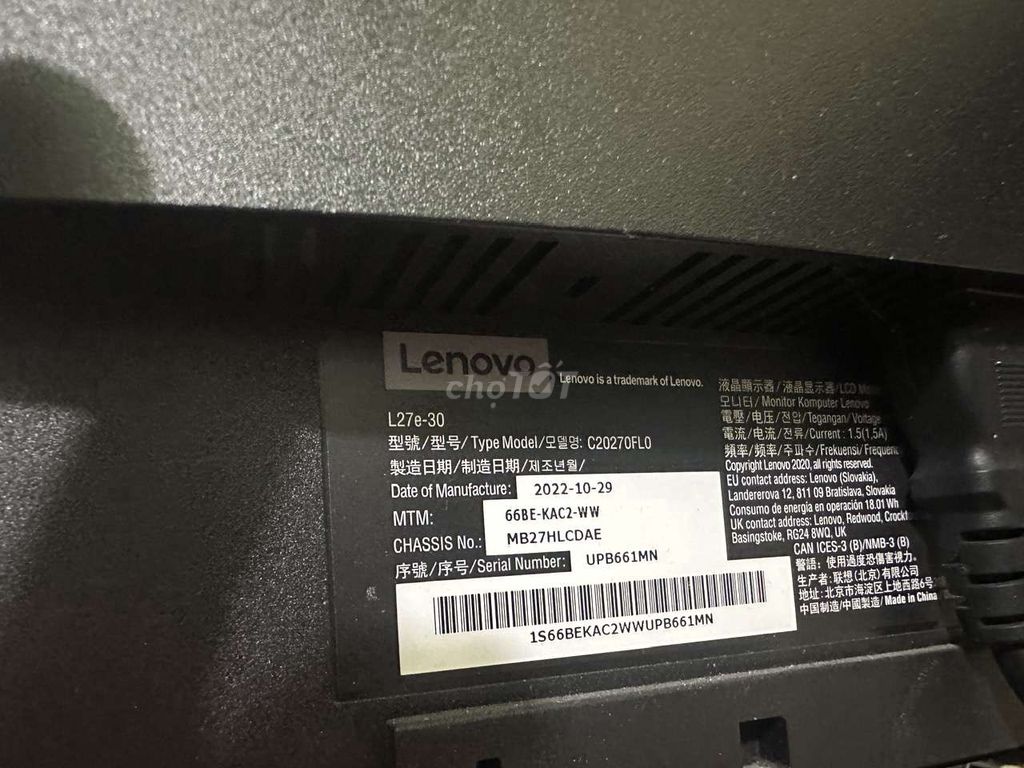 Thanh lý Màn hình Lenovo L27e-30 27 inch. Mua bán Phụ kiện (Màn hình, Chuột...) tại Thành phố Thủ Đức Tp Hồ Chí Minh được đăng bởi Quân hình 1