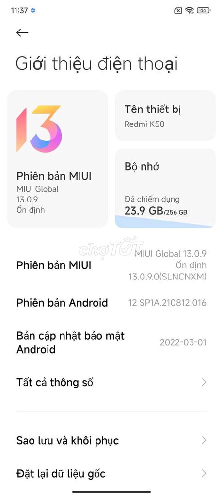 Redmi K50 ngoại hình xấu. Mua bán Điện thoại tại Quận 7 Tp Hồ Chí Minh được đăng bởi Flynn hình 1