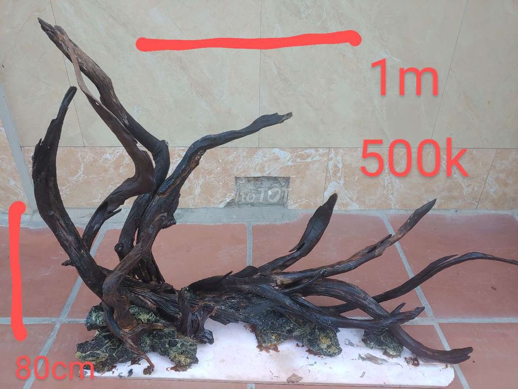 Lũa trang trí gỗ 80cm Nâu đen. Mua bán Cây cảnh, đồ trang trí tại Quận Hoàng Mai Hà Nội được đăng bởi nguyen van viet hình 1