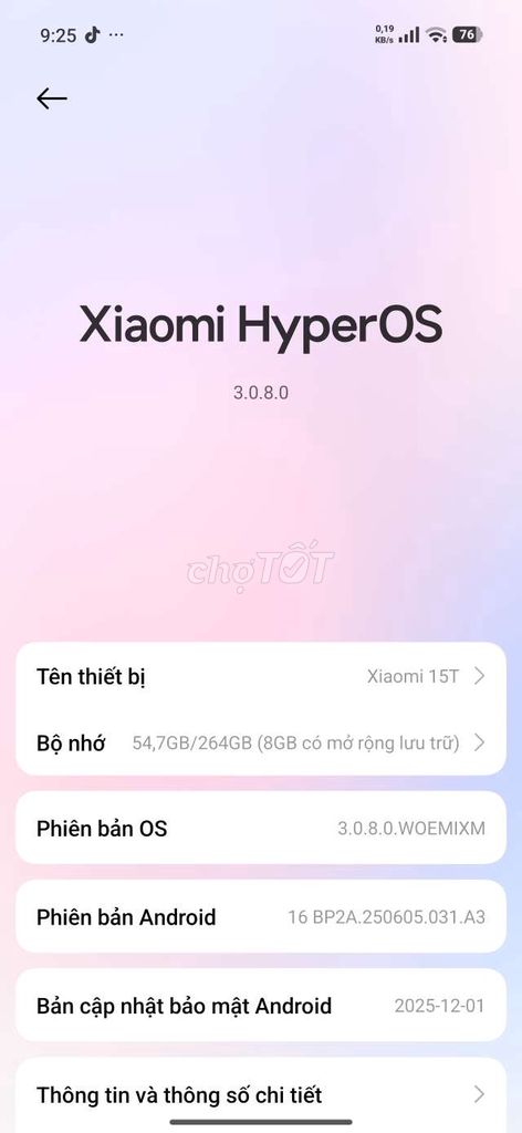 Xiaomi 15T 264GB. Mua bán Điện thoại tại Huyện Định Quán Đồng Nai được đăng bởi nguyễn văn  hình 1