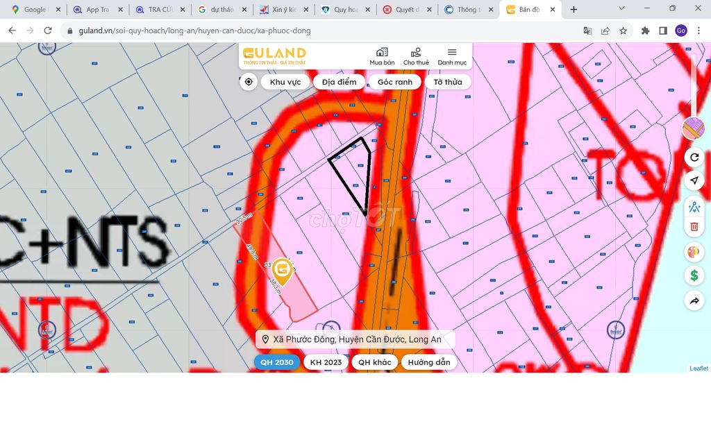 Bán đất 1856m2,sát Quốc Lộ 50,cầu Mỹ Lợi, Phước Đông, Cần Đước Long An