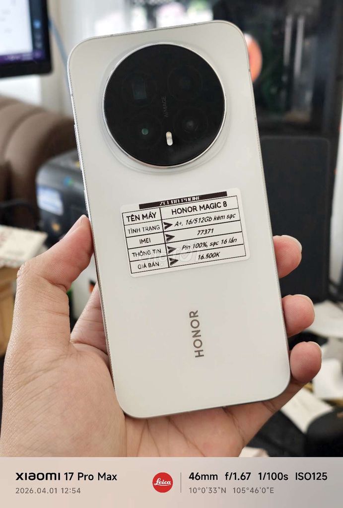 Honor Magic 8 16/512GB Trắng. Mua bán Điện thoại tại Quận Ninh Kiều Cần Thơ được đăng bởi Zelda Phone hình 1