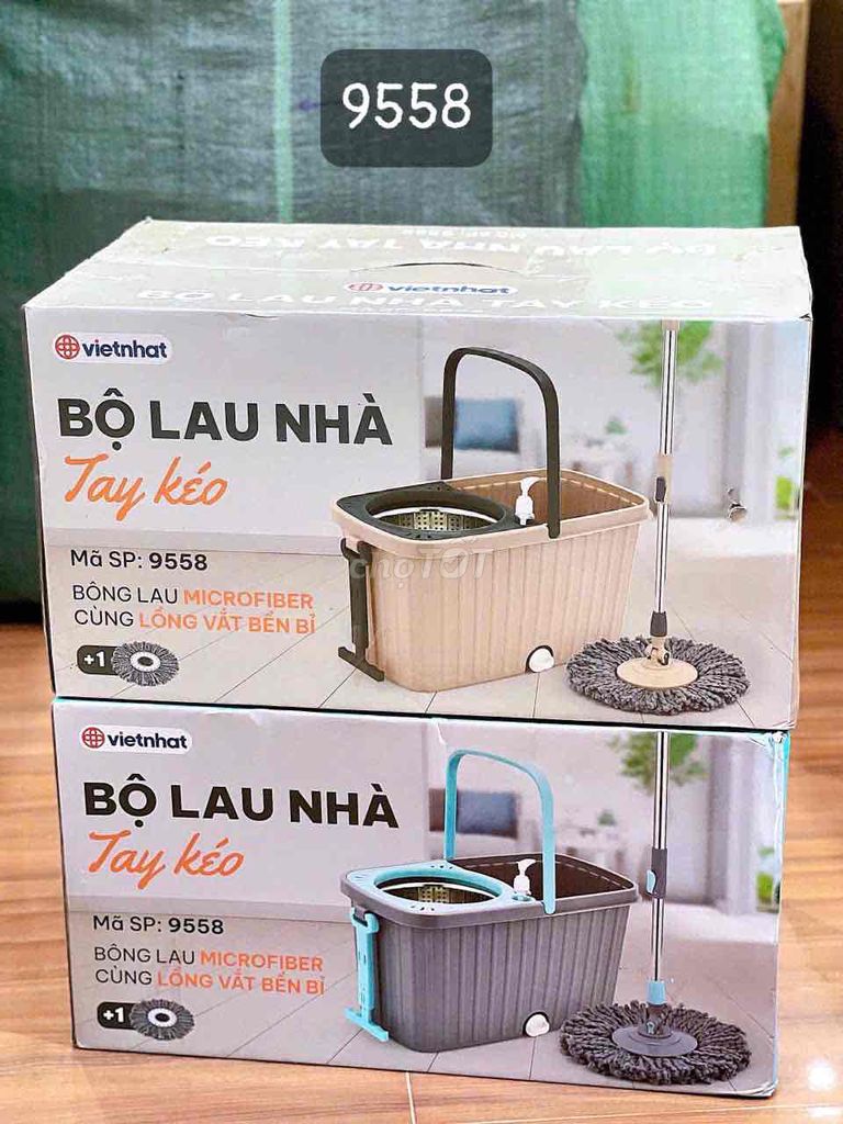 Bộ Lau nhà Xoay 360 Có Tay Kéo