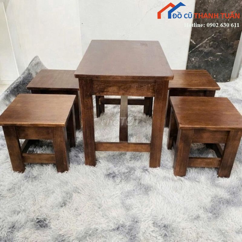Bộ Bàn Ghế Cafe Gỗ Tự Nhiên Đẹp 99%. Mua bán Bàn ghế tại Quận 3 Tp Hồ Chí Minh được đăng bởi Thanh Lý Thanh Tuấn hình 1