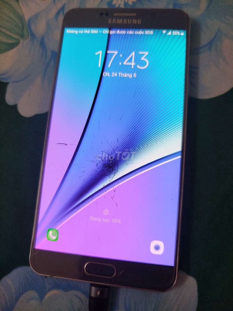Samsung Note 5 Vàng Bể kính. Mua bán Điện thoại tại Thành phố Vũng Tàu Bà Rịa - Vũng Tàu được đăng bởi Du Nguyen hình 1