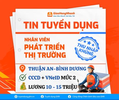 Công Ty GHN Tuyển Shipper Giao Hàng Thuận An