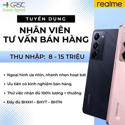 Realme tuyển nhân viên bán hàng