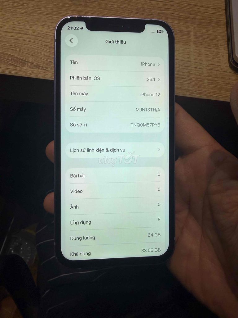 Apple iPhone 12 64GB Tím không dùng sim. Mua bán Điện thoại tại Quận Phú Nhuận Tp Hồ Chí Minh được đăng bởi Thanh nam hình 1