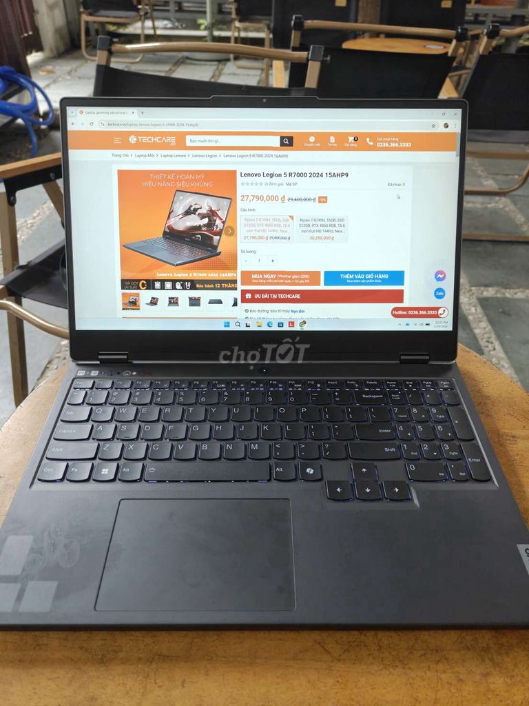 Lenovo Legion 5 2024 AMD Ryzen 7 15.6 inch. Mua bán Laptop tại Quận Cẩm Lệ Đà Nẵng được đăng bởi Hồ Công Việt hình 1
