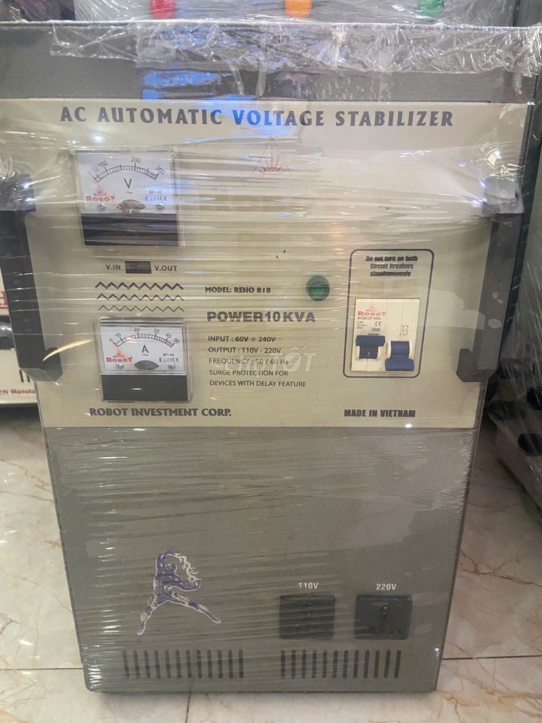 THANH LÝ ỔN ÁP ROBOT CHÍNH HÃNG10KVA-60V-ZIN 100%