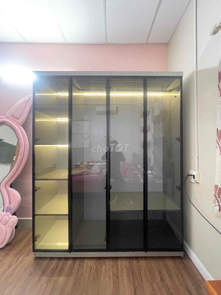 Tủ quần áo Chinhuei Khung nhựa cánh kính Đen. Mua bán Tủ, kệ gia đình tại Quận Cẩm Lệ Đà Nẵng được đăng bởi Nội Thất Bếp Trọn Gói Gia Đình Phát  hình 1