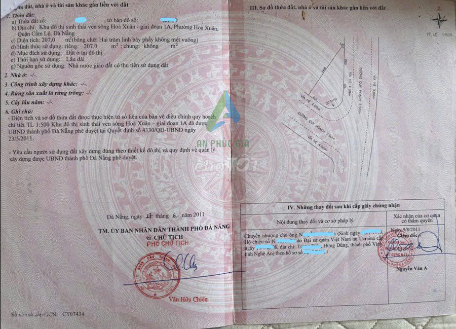 BÁN LÔ GÓC LÊ QUANG HÒA & ĐỖ ĐĂNG ĐỆ,HÒA XUÂN