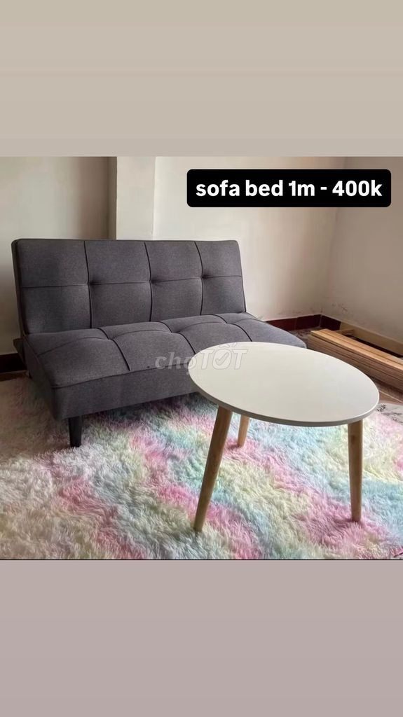 Ghế sofa giường vải 1m Xám. Mua bán Giường, chăn ga gối nệm tại Quận 7 Tp Hồ Chí Minh được đăng bởi Tâm Hồ hình 1