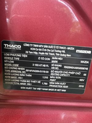 Mazda 3 1.5G AT HB FL 2019 Đỏ 73854 km