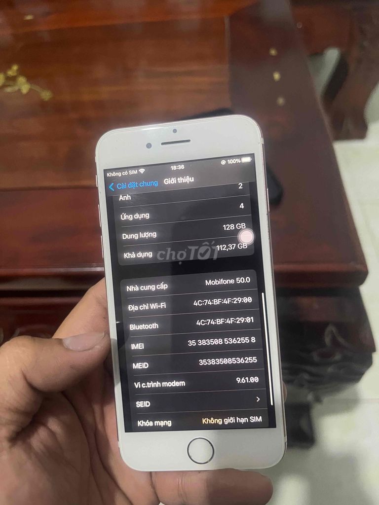 Apple iPhone 7 128GB Trắng Đã dùng. Mua bán Điện thoại tại Huyện Trà Ôn Vĩnh Long được đăng bởi Duong  Luan hình 1
