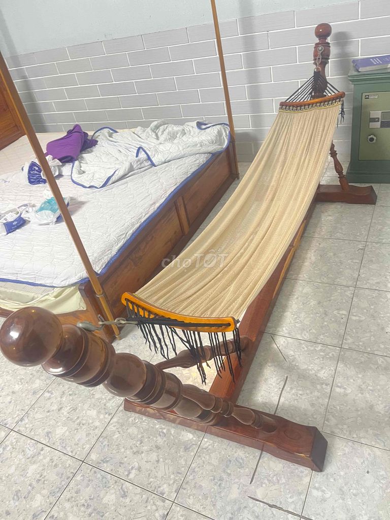 thanh ly nhanh giá võng gỗ Gỗ tràm Nâu. Mua bán Giường, chăn ga gối nệm tại Quận 6 Tp Hồ Chí Minh được đăng bởi Phi hình 1