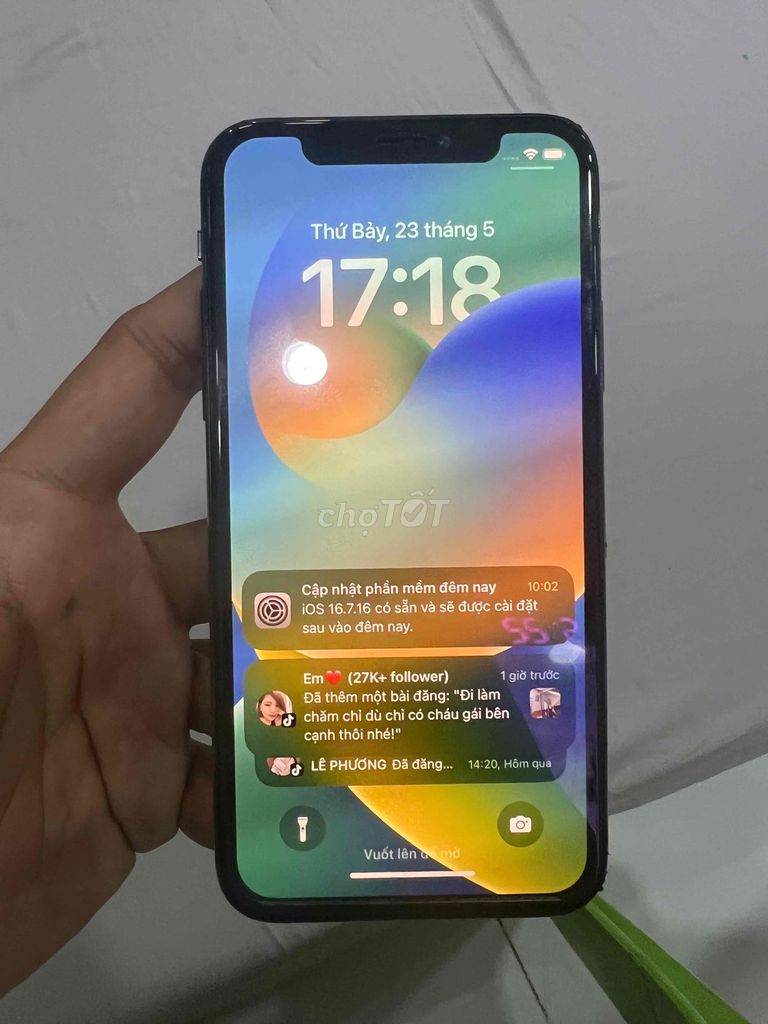 Apple iPhone X màu đen. Mua bán Điện thoại tại Quận 8 Tp Hồ Chí Minh được đăng bởi Thiên Ân hình 1