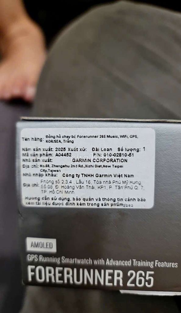 Garmin Forerunner 165 Trắng. Mua bán Thiết bị đeo thông minh tại Thành phố Thủ Đức Tp Hồ Chí Minh được đăng bởi Nguyễn Thắng hình 1